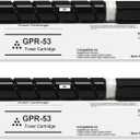 2PK GPR-53 GPR53 Black Toner Cartridge (8525B003) Replacement for ImageRunner Advance C3325,C3325i, C3330,C3330,C3525,C3525i, C3530,C3530i,DX C3730i DX C3730i Printers