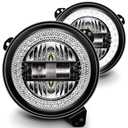 TRUE MODS 9 Inch Round LED Headlight Replacement for 2018-2025 Jeep Wrangler JL JLU Unlimited Gladiator JT Accessories [DOT Approved] [Crystal HALO DRL] Sealed Beam Front Head Light Lamp Bulb