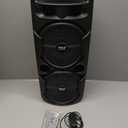 Pyle Portable Bluetooth PA Speaker System - 600W Rechargeable Outdoor Bluetooth Speaker Portable PA System w/ Dual 8 Subwoofer 1 Tweeter, Microphone In, Party Lights, USB, Radio, Remote - PPHP2835B