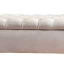 Christopher Knight Home Keiko Velvet Armed Storage Bench, Ivory, 19.5"D x 50.00"W x 19.25"H