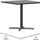 Flash Furniture 36'' Square Black Laminate Table Top with 30'' x 30'' Table Height Base
