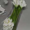 22pcs 13.4 Inch Pure White Lataex Real Touch Artificial Calla Lily Flowers, for Home Decor for Spring Flowers, Home Kitchen, Wedding Decorations, and centerpieces.