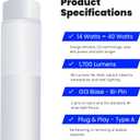 Feit Electric T8 LED Bulbs 4 Foot, 40 Watt Equivalent, Type A Tube Light, Plug & Play, T8 or T12 LED Tube Light, LED Fluorescent Replacement, Frosted, T48/840/LEDG2/4, 4100K Cool White, 4 Pack