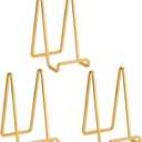 Plate Holder Easel Display Stand - 6 inch Metal Plate Stands for Display - Tabletop Picture Stand - Gold Iron Easels for Display Pictures | Photo Frames | Book | Decorative Plates | Plaque - 3 Pack