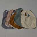 Muslin Baby Bibs for Unisex Boys Girls, Soft Cotton Baby Drool Bibs, Drooling and Teething Bibs for Infant, Newborn Neutral 5 Pack