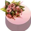 Thyle 12 Pcs 10 Inch Acrylic Round Mirrors for Tables Centerpieces Circle Mirrors Candle Plates for Wall Wedding Table Centerpieces for Baby Shower Party, Thickness 1 mm (Rose Gold)