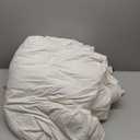 Goose Feather Down Fiber Comforter Queen Size - 100% Organic Cotton Shell All Season Duvet Insert, Medium Warmth Hotel Luxury Bedding Comforter(90x90 Inch, White) (Year-round)