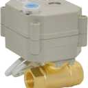 2 Way 12V/24VAC/DC 9-24V CR5-02 On/Off Auto Return Electrical Position Feedback Motorized Ball Valve (1/4" Brass)
