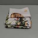 Christmas Kitchen Curtains 3 Piece Set Xmas Trees Holly Pine Curtains Valance & Tiers for Kitchen Home Indoor Cafe 36 Inch Short Window Curtain Over Sink Window Winter Holiday Decor