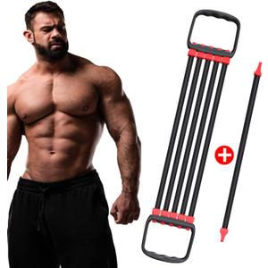 Chest Expander for Chest Arm Legs Shoulder Back Muscles Training, Chest Exerciser for Men with 5 Removable Ropes, Fitness Training Set for Pilates Push Ups Full Body Home Gym Workout Band
