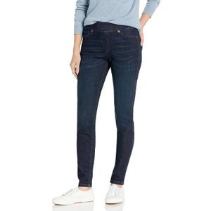 Amazon Essentials Womens Mid-Rise Stretch Pull-On Jegging - Discontinued Colors (Dark Wash)