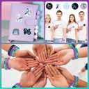 150 Pcs Suicide Prevention Awareness Accessories Silicone Bracelets Bulk Badge Reel Include 50 Bracelets 50 Badges 50 Stickers for Suicide Awareness Charity Event Party Supplies (Suicide Awareness)