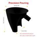 Flour Funnel for Kitchen Mixer,Stand Mixer Attachment, Fits Tilt-Head 4.55 Qt (KSM150),Mess-Free Flour Funnel for Kitchen Mixer,Anti-Spill Easy-Pour Plastic Powder Funnel(Black)