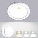 Motion Sensor Ceiling Light, 5CCT Selectable 24W 1500LM, 12 Inch LED Flush Mount Light Fixture Hard Wired, Motion Activated Lights Indoor for Hallway, Stairs, Laundry, Non-Dimmable - 2PK