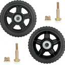 6" Lawn Mower Wheel 2 pack Wheels kits with Bolts & Nuts - Set of 2 Push Mower Plastic Wheels Fits Craftsman Mower Generator Garden Tiller Most Standard Lawn Mowers