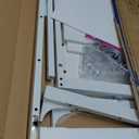 ODK 48 Inches Small Gaming Computer Desk, Work Study Table for Home Office, Kids Student Writing Desk with Headphone Hooks, White