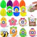 24 Set Easter Eggs with Fidget Toy Prefilled Eggs with Stress Relief Sensory Toy for Easter Eggs Hunt Prefilled Easter Basket Stuffers Party Favors Classroom Prize Easter Gifts for Kids Boys Girls