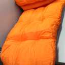 DVUAY Wicker Chair Cushions 3 Piece Set, Waterproof Outdoor Cushion for Patio Furniture, Loveseat and U-Shaped Wicker Furniture Cushions, Orange