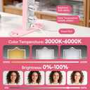 Arch Half Moon Light - Nail Lamp for Desk Foldable Nail Tech Light | Professional 34 inch 420 LED Beads Adjustable Brightness 3 Color Temperature for Manicure Crafting (Pink)