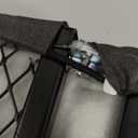 ZOES HOMEWARE Metal Mesh Panel Tabletop Ironing Board | Foldable Iron Board | Heavy Duty Small Iron Board with Heat Resistant Cover and 100% Cotton 8mm Thicken Pad | 31.5"x11.8"x6.2" (Black/Grey)