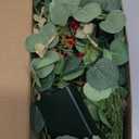 Prelit & Timer - 6 Ft Christmas Garland with Lights, Real Touch Cedar Garland Soft Bendable Eucalyptus Cypress Pine Garland with Pinecone Berry Greenery Christmas Garland for Mantle Fireplace Table