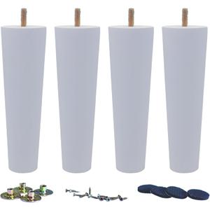 WEICHUAN 8 Inch Wood Replacement Sofa Chair Couch Furniture Legs Set of 4