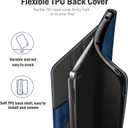 Antbox Case for iPad 9th Generation/iPad 8th Generation with Pencil Holder Vegan Leather Smart Cover for iPad 10.2'' 9th/8th/7th Gen (NavyBlue)