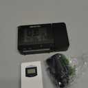 SMARTRO SC31B Digital Projection Alarm Clock with Weather Station, Indoor Outdoor Thermometer for Bedrooms, USB Charger, AC Battery Operated