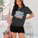 80s Shirts for Women Retro 1980s Party Tees 80s' Disco Music Gifts T-Shirts Tops (L)