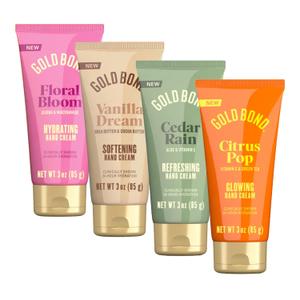 Gold Bond Scented Hand Creams, Everyday Hand Cream to Hydrate the Skin, Assorted Scents, 3 oz, 4 pk
