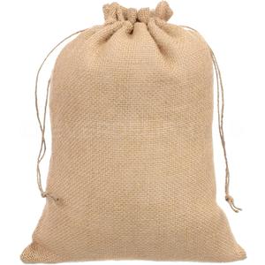 CleverDelights 10" x 14" Burlap Bags - 10 Pack - 10x14 Inch Jute Burlap Drawstring Sacks