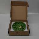 LE TAUCI Slow Feeder Dog Bowls Ceramic, 1.5 Cups Dog Food Bowl, Puppy Slow Feeder Dish for Fast Eaters, Clover Green