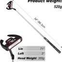 PGM Golf Putter for Men and Women Right Handed - Anti-Twist Mallet Design with Alignment Guide & Stepped Shaft - Low Center of Gravity for Smooth, Accurate Putts - 34 inch, Right
