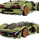 SVIOKODX Sports Car Building Blocks,Model Cars for Adults,1：14 Moc Car Building Blocks,Collectible Kits for Kids,Gifts for Motorsports Enthusiasts (1406 Pieces Bricks)