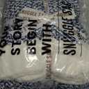 Snuggle Sac Heather Navy Throw Blanket for Couch, Super Soft Warm Microfiber Blankets Navy Blue, Cozy Knit Fuzzy Plush Lightweight Throws for Sofa, Bed, Heather Navy, 50x60 inches