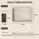 Concrete Decorative Tray for Coffee Table Decor, 14" Coffee Table Tray Ottoman Tray Table Centerpieces, Rectangular Modern Decorative Trays for Home Decor, Living Room, Entry, Gray