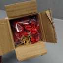 CISDUEO 100 Pcs Dried Fall Flowers Orange Natural Dried Pampas Grass Bunny Tails Bulk Decor Dried Flowers Bouquet Gem Grass for Autumn Vase Filler Floral Arrangements Boho Home Table Wedding Burnt Red