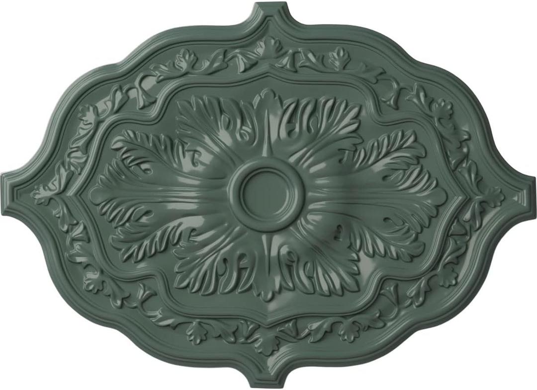 Ekena Millwork CM36X26PECBF 36"W X 26"H X 1 1/2"P Pesaro Ceiling Medallion , Cloud Burst