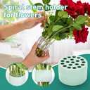 Spiral Ikebana Stem Holder,2PCS Spiral stem Holder for Flowers, Spiral DIY Bouquet Twister Flower Arrangement Holder(Transparent Large+Smal)