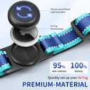AirTag Dog Collar, IP68 Waterproof Air Tag Dog Collar Holder, Reflective, Ultra-Durable, Comfortable Padded, Heavy Duty Dog Collars for Small Medium Large Dogs-Blue-S