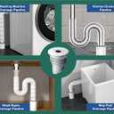 Washing Machine Drain Hose Seal.Floor Drain Plug Sewer Pipe Seal Sealing Cover. Sink Drain Pipe Silicone Seal,Wash Basin Drain Pipe Seal. 1.77in -1.96in [M (45-50mm)]