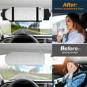 Veharvim Sun Visor Extender for Car with 2 Side Sunshade, Polarized UV400 Visor Extender Attachment for Car Visor with PC Lens,Anti-Glare for Safe Driving