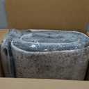 8x8 Washable Round Rug Beige Grey Abstract Non Slip Soft Low Pile Circle Rug for Living Room Bedroom Neutral Modern Indoor Carpet for Dining Room Office Entryway Home Decor