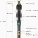 BANGMENG 3/4 Inch Barrel Thermal Round Brush, Volume Heat Styling Brush for Men and Women Medium Thin Curly Straight Hair, Heated Curling Iron,12 Temperature Setting (1.35 Inch with Bristles)