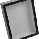 Shadow Box Frame, Multi-Size Wooden Photo Frame for Dried Flower, Rectangular Glass Display Case for Flora Ticket Crafts, Desktop Decoration Accessories(Black,6 x 8 inch)