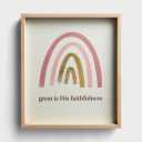 Great In His Faithfulness Wall Decor 14x16 Inches 