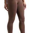 Colorfulkoala Dreamlux No Front Seam Leggings for Women 25"/28" Inseam, High Waisted Buttery Soft Yoga Pants (Large, Cocoa)