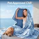 Topcee Cooling Blanket for Hot Sleepers, Absorbs Heat to Keep Body Cool for Night Sweats,100% Oeko-Tex Certified Cool Fiber, Breathable, Comfortable, Hypo-Allergenic, All-Season (90"x104"King Size).