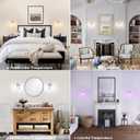 Crystal Battery Operated Wall Sconce, Rechargeable Wall Lamp with 5200mAh Battery & Remote Control, Modern Dimmable Wireless Wall Lights Fixture for Bedroom Bathroom (Clear, Silver Base)