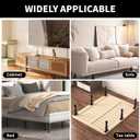 braxan 6 Pcs Bed Support Legs Frame Replacement, Patas para Cama Adjustable Height Furniture Center for Frame/Sofa/Dresser/Chair/Table 7.87 In-14.96 in Bed Support Legs (Black)